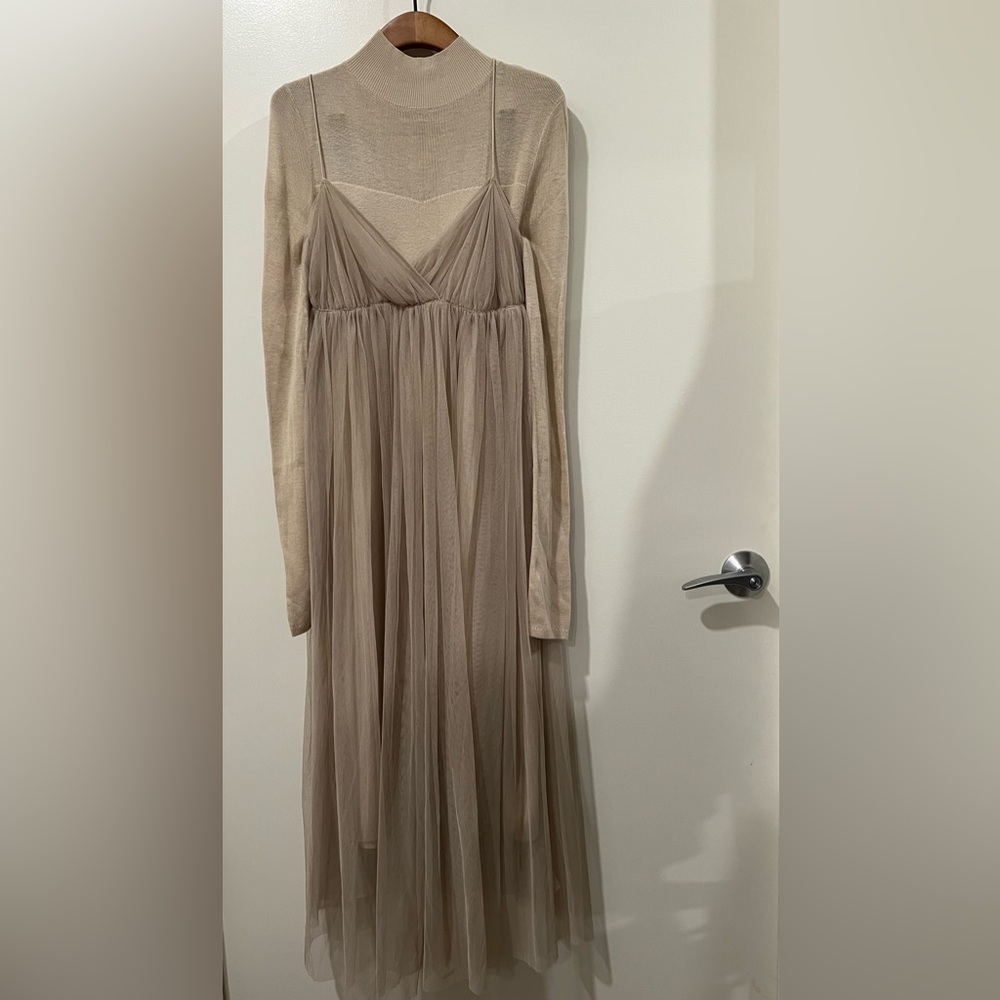 Snidel two-piece chiffon dress set